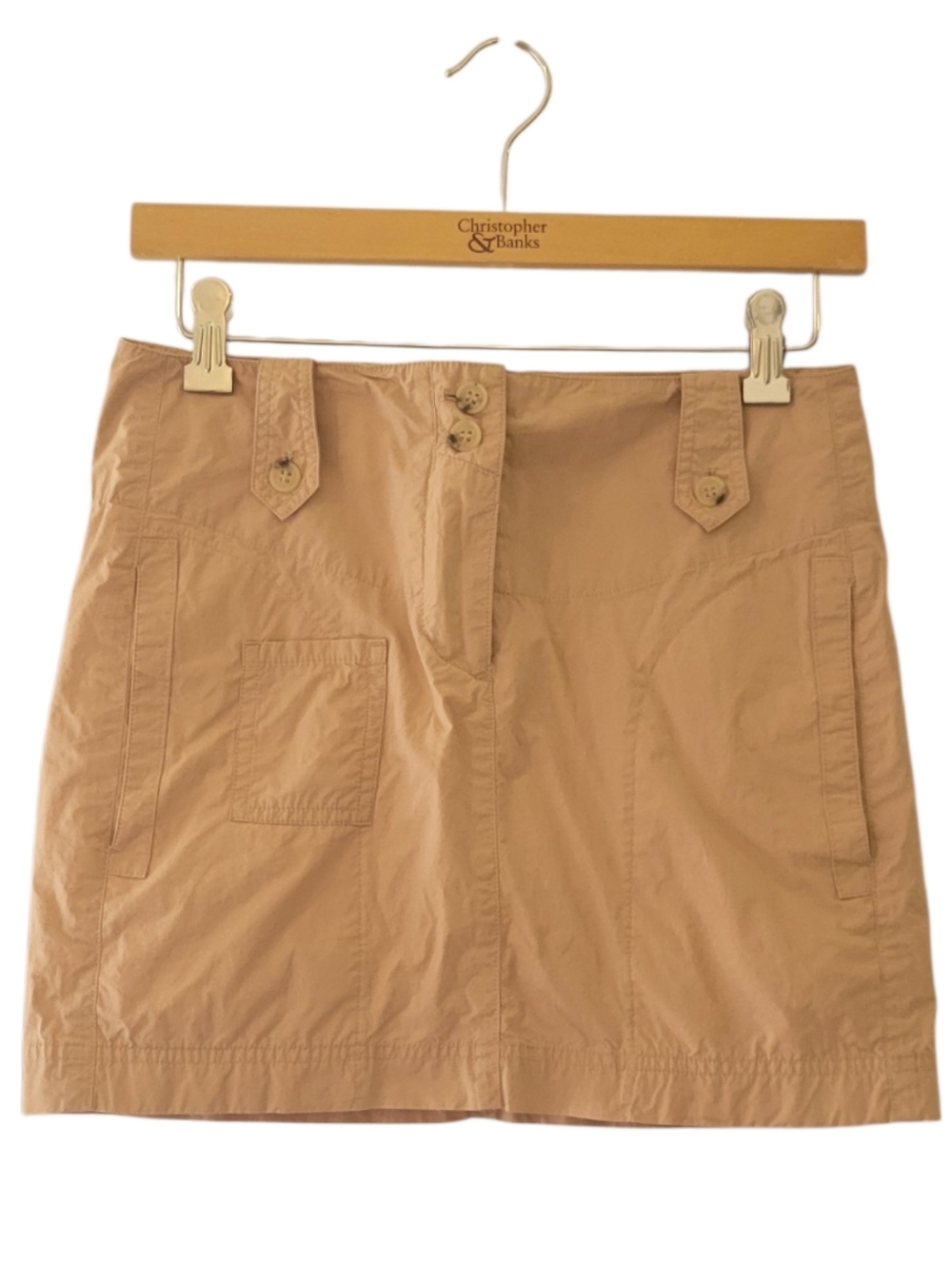 Theory Tan Mini Skirt Size 2